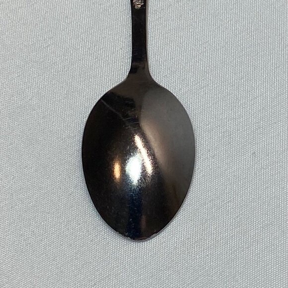 California Stamped Souvenir Spoon 4 5/8" Silver Tone Gold Bear Charm Enamel VTG - Picture 6 of 10
